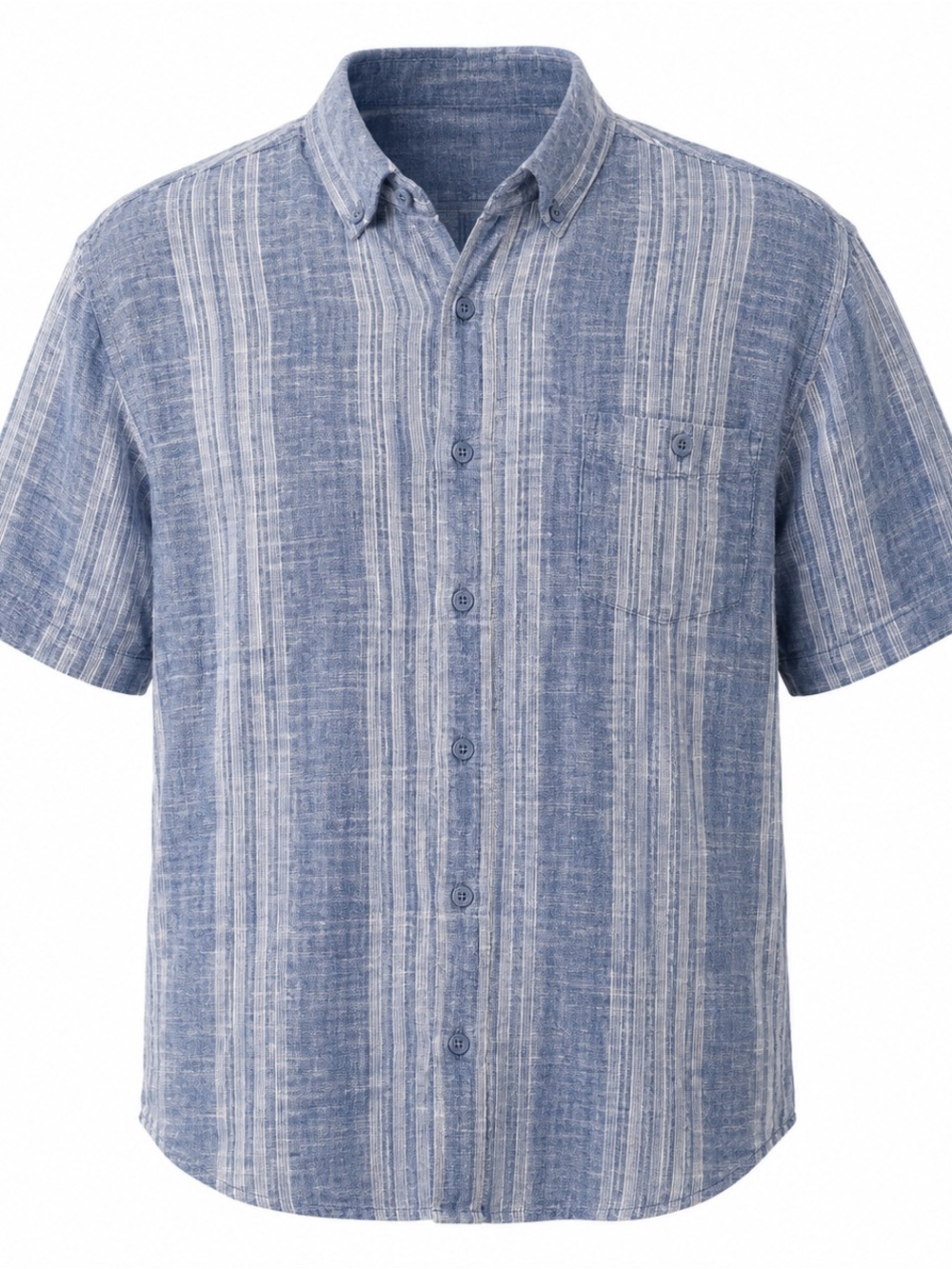 Weatherproof Blue Plaid Casual Button Down Shirt